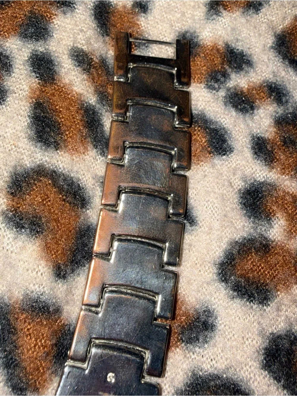 Silver Stainless Steel Crystal Accent Women's Bracelet Watch Preowned